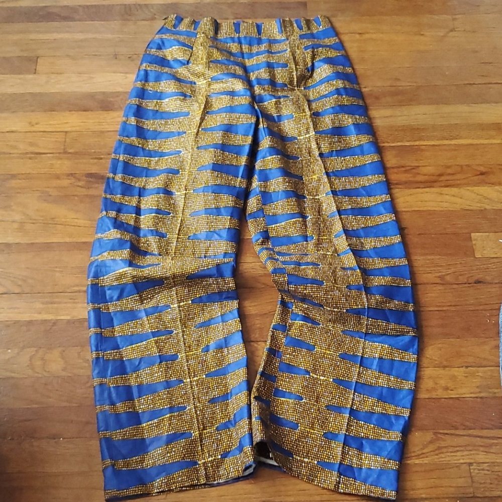 African Print Wide Leg Pants